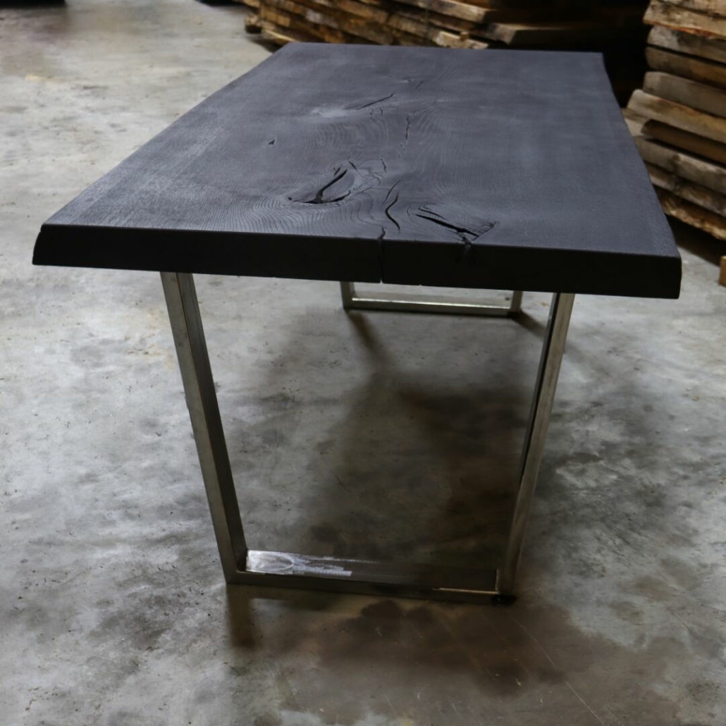 Eiche Baumscheibentisch geköhlt 1,80 x 0,90m 4